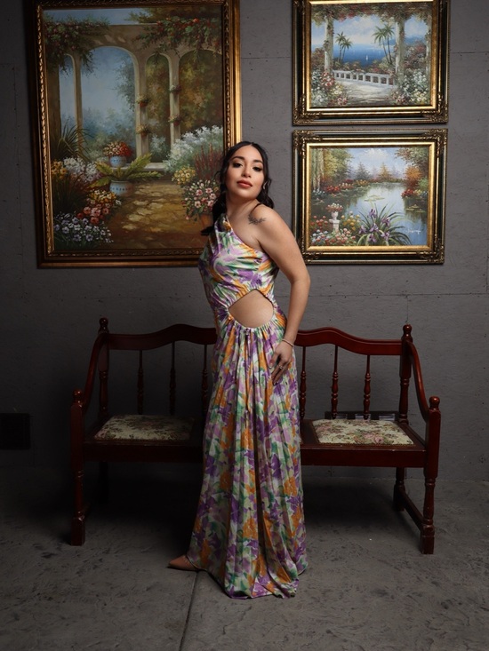 Dresses & Skirts - Women’s Cutout Maxi Skirt - Multicolor Floral